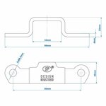 Contraparte para cerradura de tension SPP Z-09A