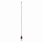 Lampara retro motivo madera con cordon 90cm