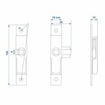 Cerradura de caja pequena 100x19mm