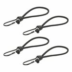 Tensor elastico para tienda de campana negro con gancho 4 piezas