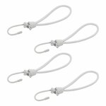 Tensor elastico para tienda de campana blanco con gancho 4 piezas