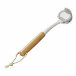 Cepillo para platos de silicona 30 5 cm diametro 6 cm bambu