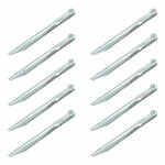 Estaca de tienda de metal de 22 cm  media cana  10 unidades en bolsa de plastico