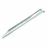 Estaca de tienda de metal de 22 cm  media cana  10 unidades en bolsa de plastico