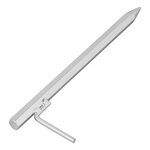 Piqueta de tierra de 30 cm de acero galvanizado con gancho en L