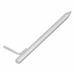 Piqueta de tierra de 30 cm de acero galvanizado con gancho en L
