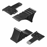 Calzo de rueda de plastico negro con soporte plano incluido