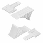 Calzo de rueda de plastico blanco con soporte plano incluido