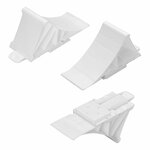 Calzo de rueda de plastico blanco con soporte plano incluido