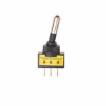 Interruptor de palanca LED rojo 12V-max. 20A