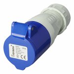 Clavija de contraste CEE 16A carcasa desmontable azul blanco