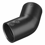 Pieza de esquina para tubo de drenaje 45 PE negro