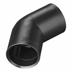 Pieza de esquina para tubo de drenaje 45 PE negro
