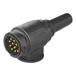 Enchufe Jaeger de 13 pines tipo PVC con pasacables de 1 orificio