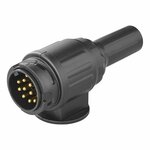 Enchufe Jaeger de 13 pines tipo PVC con pasacables de 2 orificios