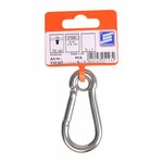 Mosqueton 70x7mm  con ojo cerrado  acero inoxidable A4 AISI 316  750 daN