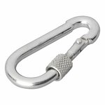 Mosqueton metalico 5x50mm con cierre de rosca 2 piezas