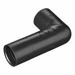 Pieza angular para tubo de desague de 90°  lados desiguales  PE  color negro