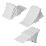 Calzo de rueda de plastico blanco con soporte incluido