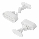 Retenedor de puerta con abrazadera flexible blanco 2 piezas