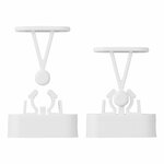 Retenedor de puerta con abrazadera flexible blanco 2 piezas