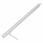 Piqueta de tierra de 40 cm de acero galvanizado con gancho en L