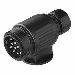 Enchufe 13 pines PVC tipo Jaeger 9 6 cm con cierre de abrazadera