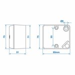 Luz antiniebla trasera 75x85mm