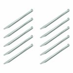 Estaca de tienda de metal de 30 cm  media cana  10 unidades en bolsa de plastico