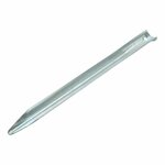 Estaca de tienda de metal de 30 cm  media cana  10 unidades en bolsa de plastico