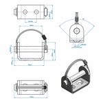 Soporte de bisagra de solapa de 12 mm SPP UZ-02A V.1
