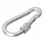 Mosqueton metalico 6x60mm con cierre de rosca 2 piezas