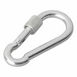 Mosqueton metalico 6x60mm con cierre de rosca 2 piezas