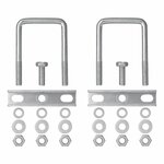 Soporte en U cuadrado de 60 mm para abrazadera de rueda delantera - juego de 2 piezas