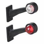 Ancho luz roja blanca 160mm en angulo