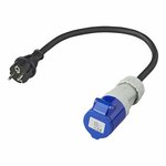 Cable alargador 40cm 3x2 5mm² de enchufe Schuko a CEE