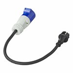 Cable alargador 40cm 3x2 5mm² de enchufe Schuko a CEE