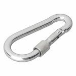 Mosqueton metalico 8x80mm con cierre de rosca 2 piezas