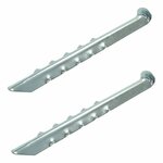 Estaca de tienda de 30 cm de metal acanalado  2 piezas en bolsa de plastico