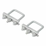 Soporte en U cuadrado de 60 mm para abrazadera de rueda delantera - juego de 2 piezas