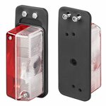 Ancho luz roja blanca 92x42mm en soporte