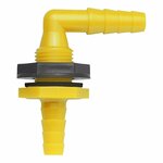 Pasamuros para deposito de agua en angulo recto con ojales de 10x12 mm