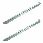Estaca de tienda de 40 cm de metal acanalado  2 piezas en bolsa de plastico