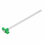 Estaca para tienda de campana de 25 cm de metal con gancho de plastico  6 piezas en bolsa de plastico