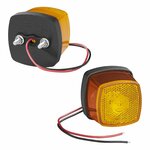 Luz de posicion lateral 9-30V naranja 61 x 61 mm LED