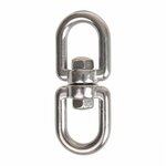 Cerradura giratoria de 8 mm  acero inoxidable A4 AISI 316  ojo ojo  2.500 daN