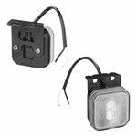 Lampara de senalizacion 12 24V blanca 65 x 65 mm LED con soporte