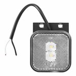 Lampara de senalizacion 12 24V blanca 65 x 65 mm LED con soporte