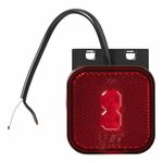 Lampara de galibo 12 24V roja 65 x 65 mm LED con soporte