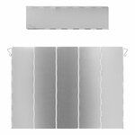Paravientos de cocina 5 piezas aluminio plegable 49 x 36 cm